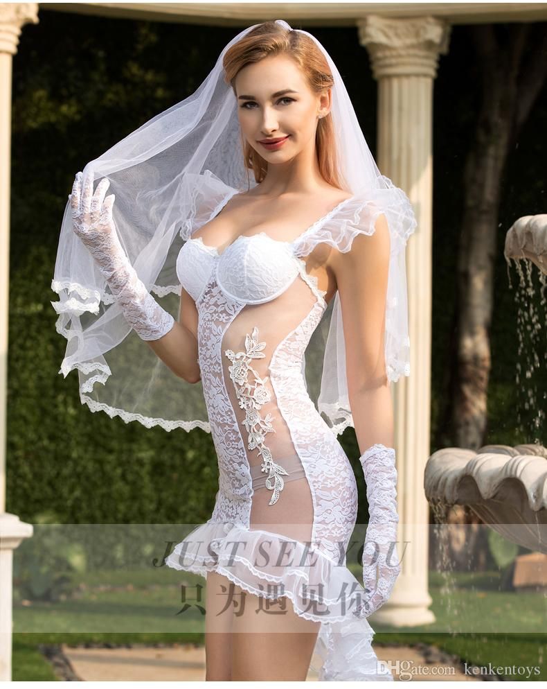 wedding dress see through cosplay high