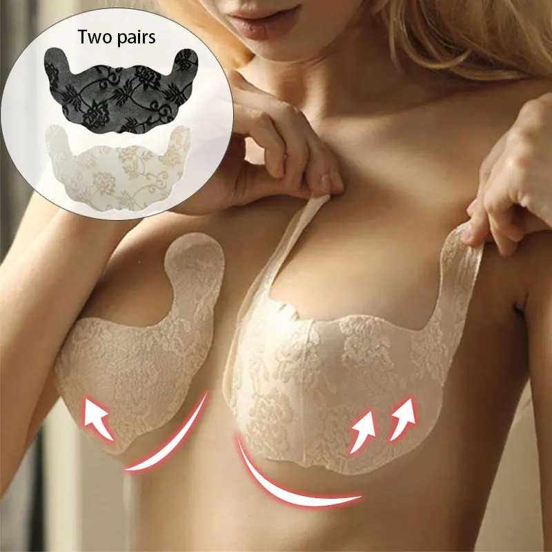 pairs women self adhesive bra strapless