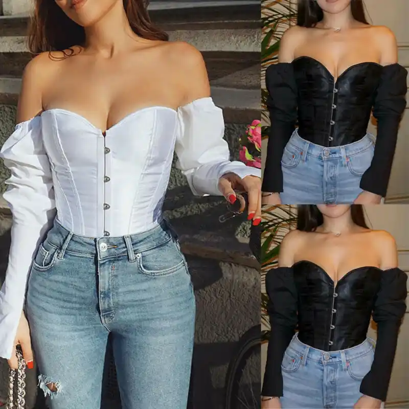 camisa tipo corset cheap online