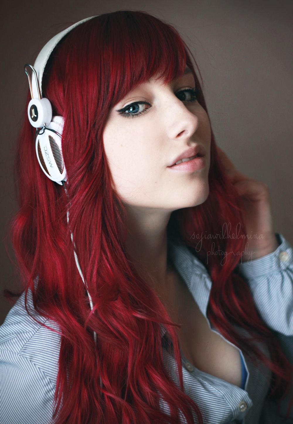 redheadphones by sophia wilhelmina red hair