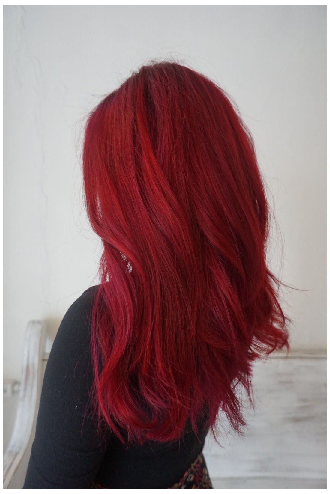 vibrant red hair color in light