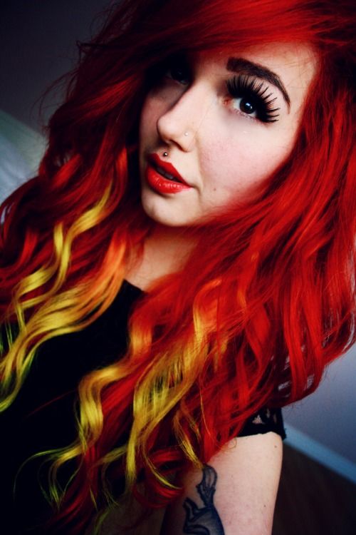 fire colored hair